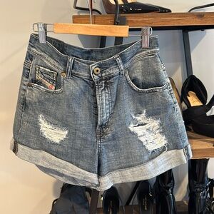 Diesel denim shorts size 26 high waist
